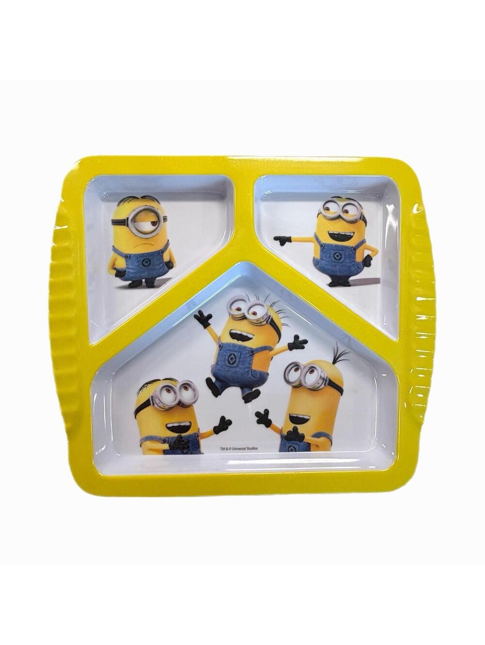 Zak Designs Minions Children’s Kid’s Melamine Divided Plate